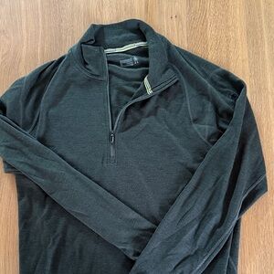 Men’s Smartwool XL Quarter-Zip Pullover. Fir or forest green.